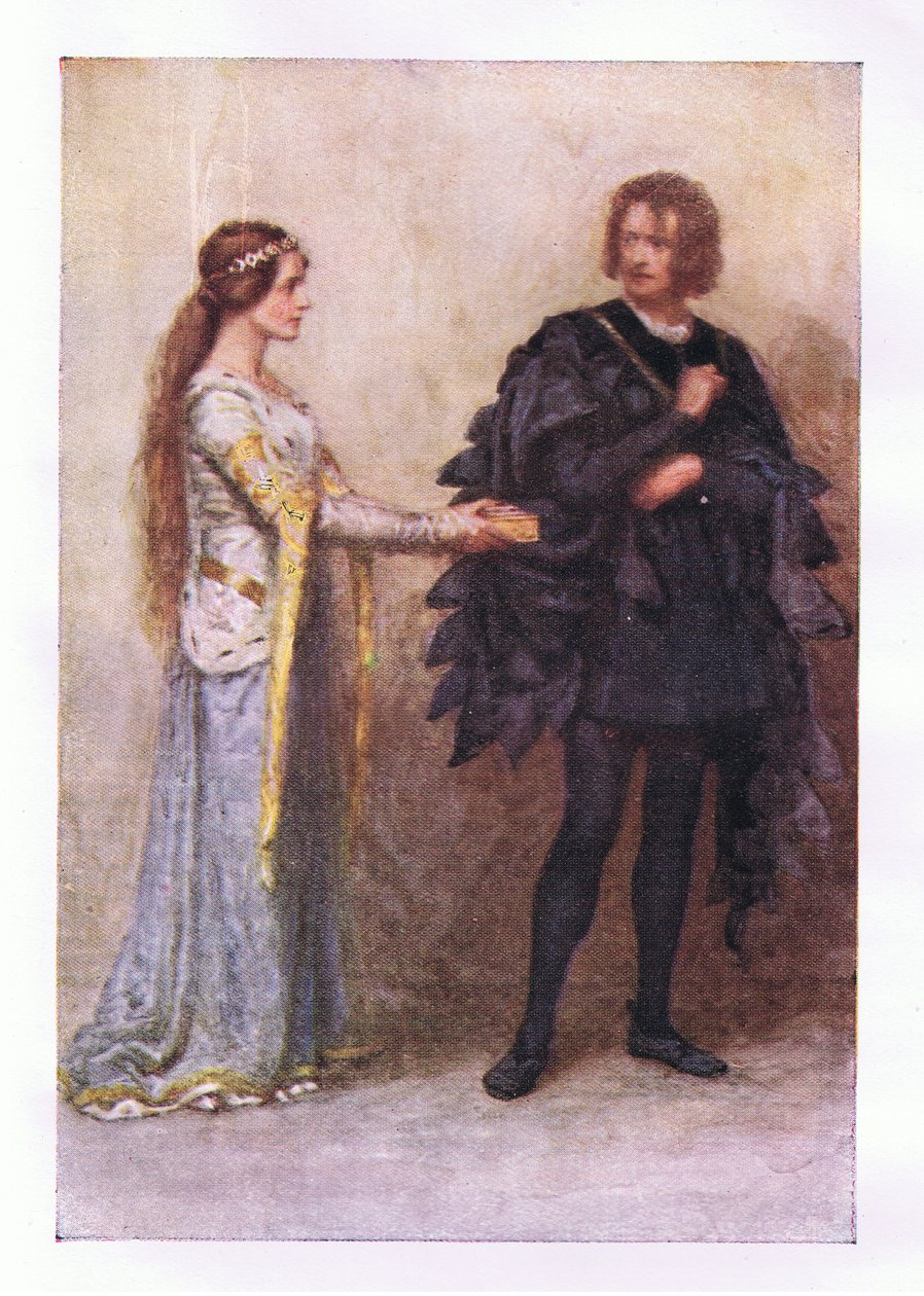 Ja, nie ja, nigdy nic ci nie dałem (Hamlet), z Dzieł wszystkich Szekspira opublikowanych przez George Harrap & Co Ltd, lata 20. autorstwa Hans Holbein der Jüngere