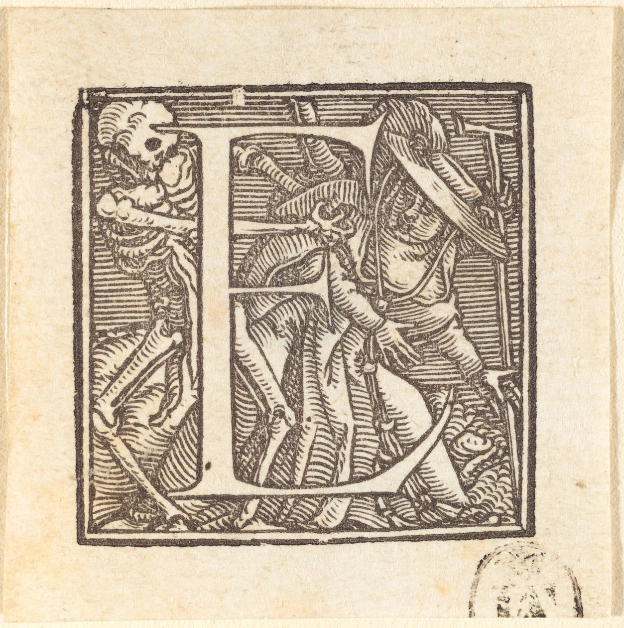 Litera E autorstwa Hans Holbein der Jüngere