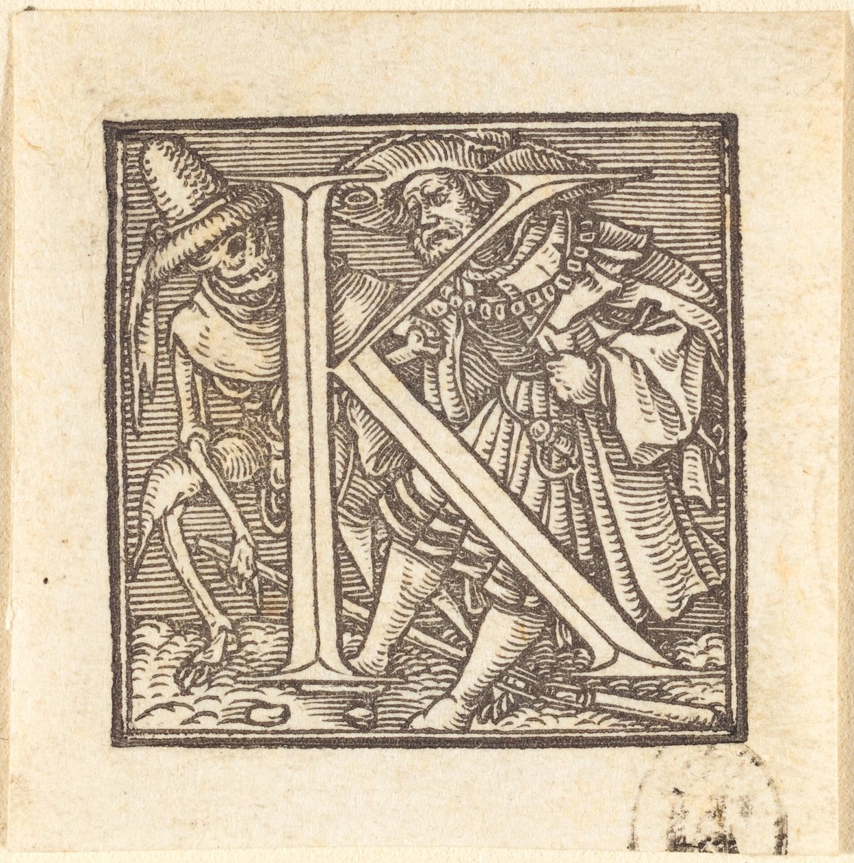 Litera K autorstwa Hans Holbein der Jüngere