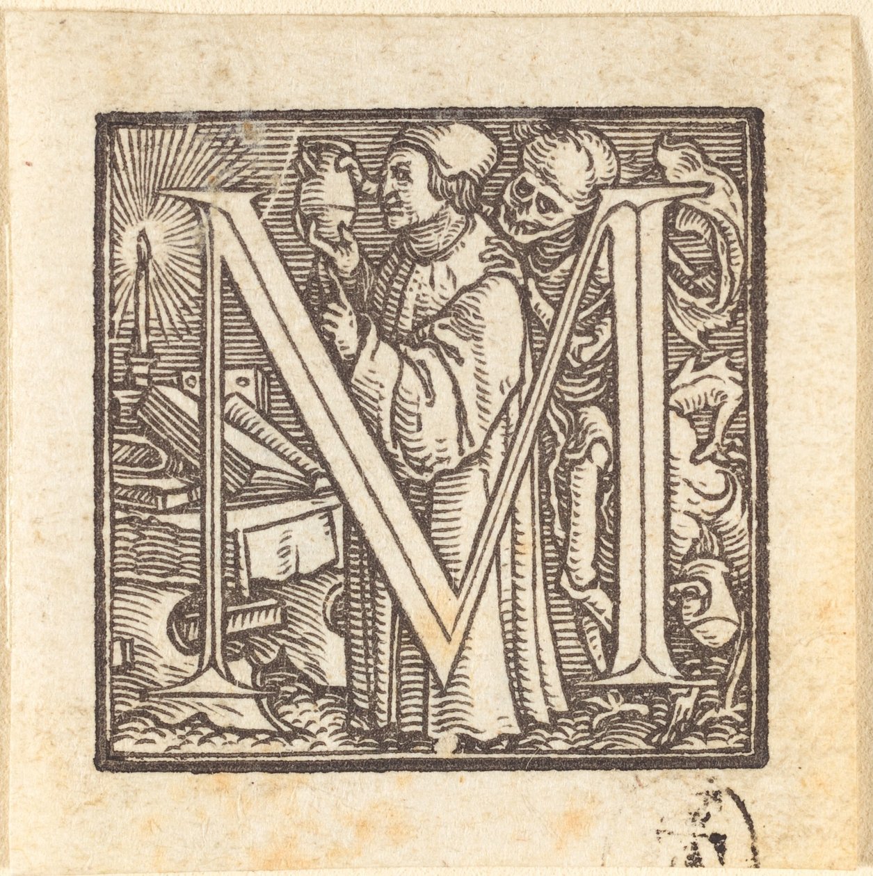 Litera M autorstwa Hans Holbein der Jüngere