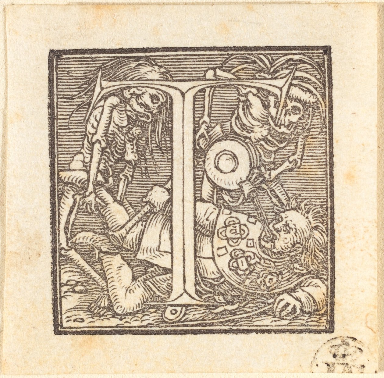 Litera T autorstwa Hans Holbein der Jüngere