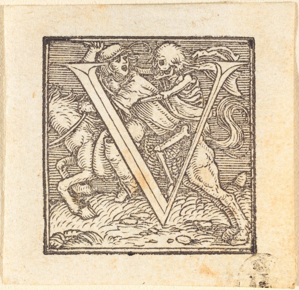 Litera V autorstwa Hans Holbein der Jüngere