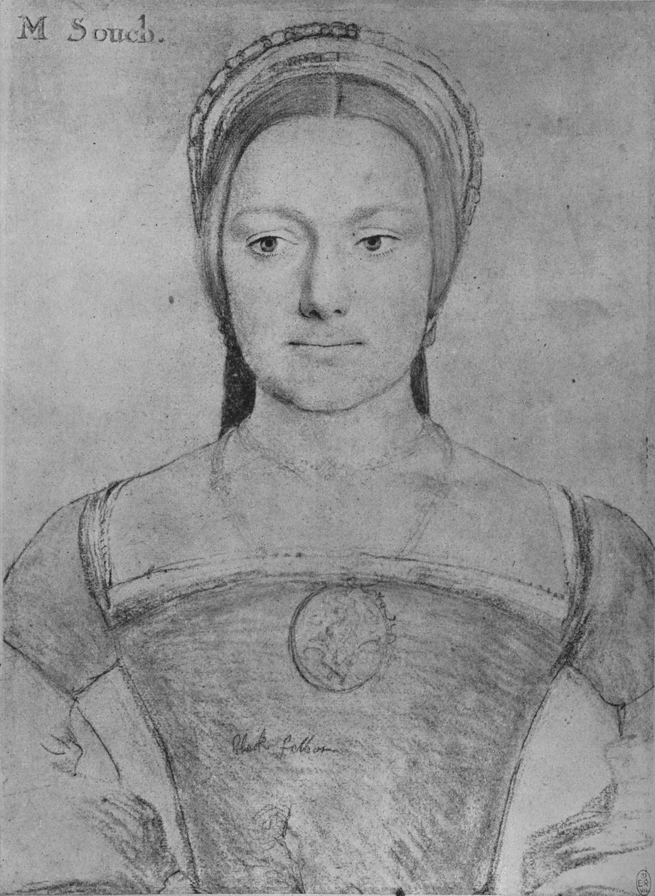 Mary Zouch, c1532-1543 1945 autorstwa Hans Holbein der Jüngere