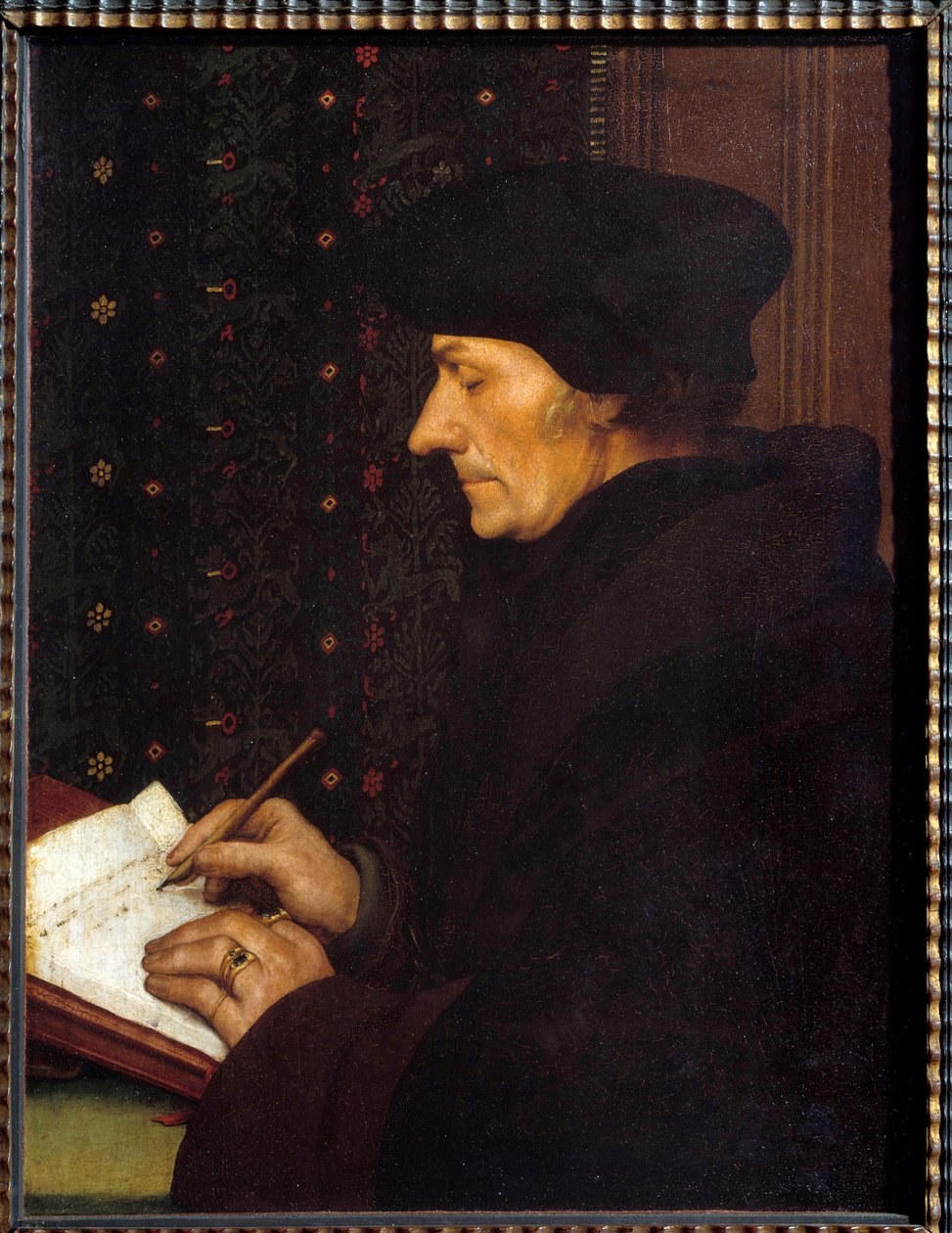 Portret Erazma z Rotterdamu (Desiderius Erasmus Rotterdamus autorstwa Hans Holbein der Jüngere