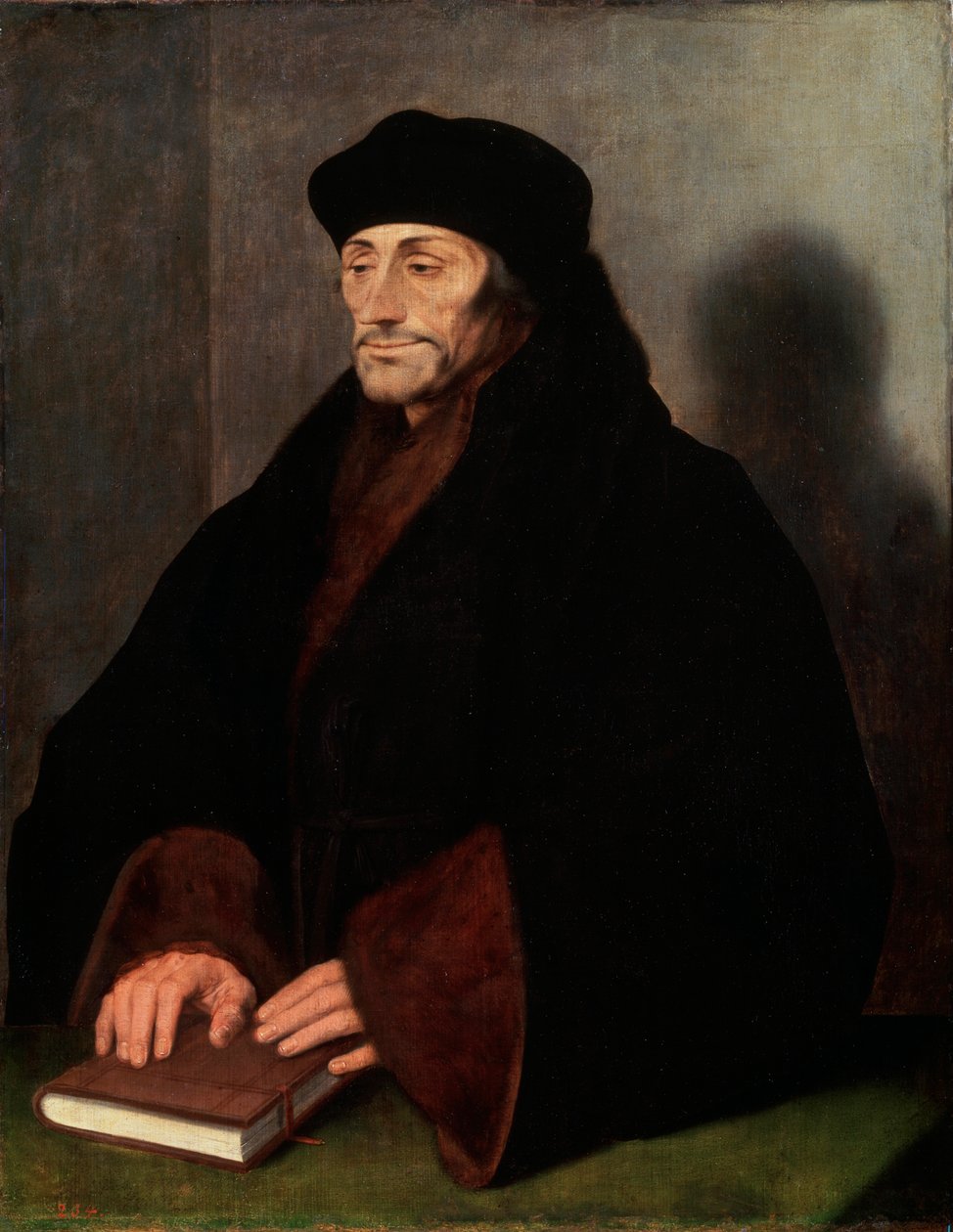 Portret Erazma z Rotterdamu, 146669-1536, 1523 autorstwa Hans Holbein der Jüngere