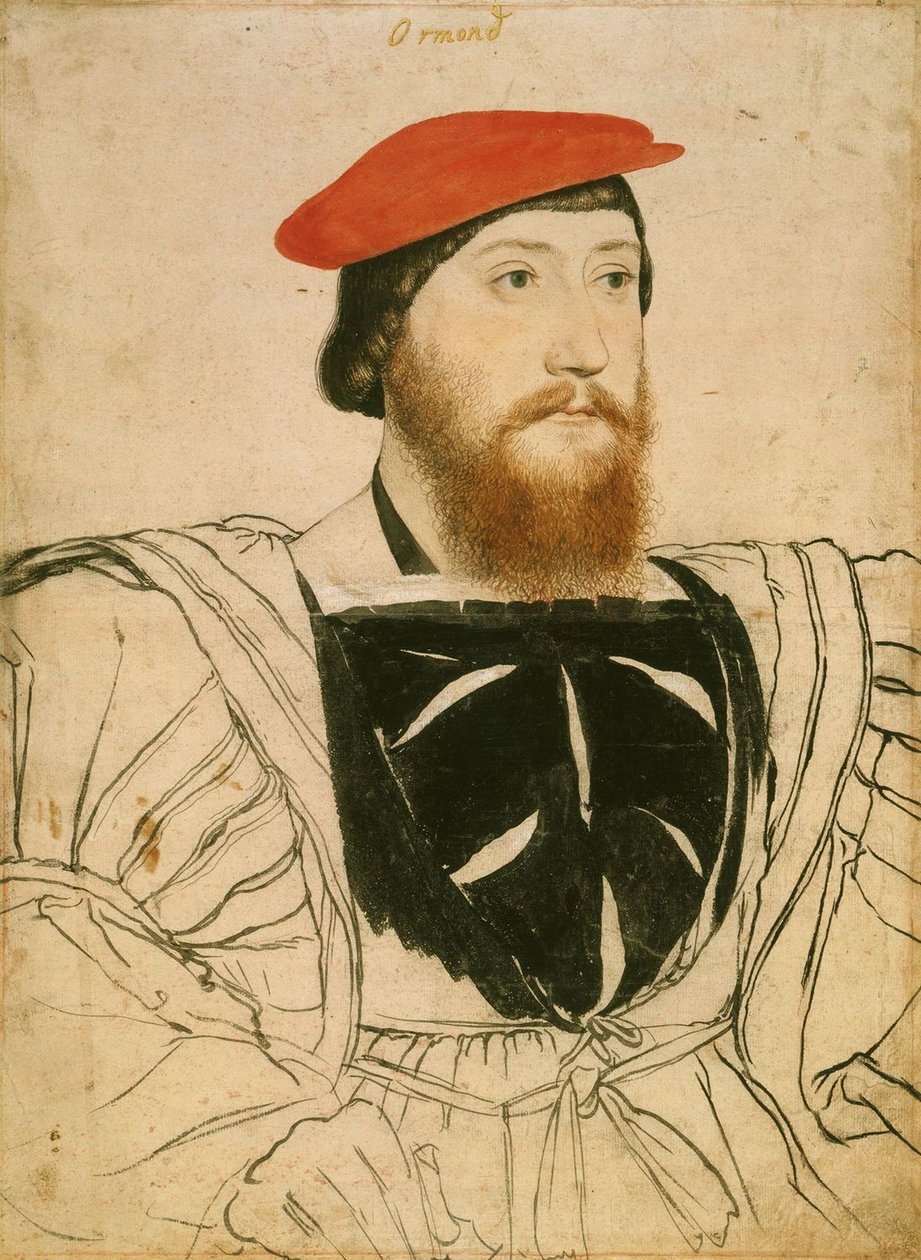 Portret Jamesa Butlera, 9. hrabiego Ormond, ok. 1537 autorstwa Hans Holbein der Jüngere