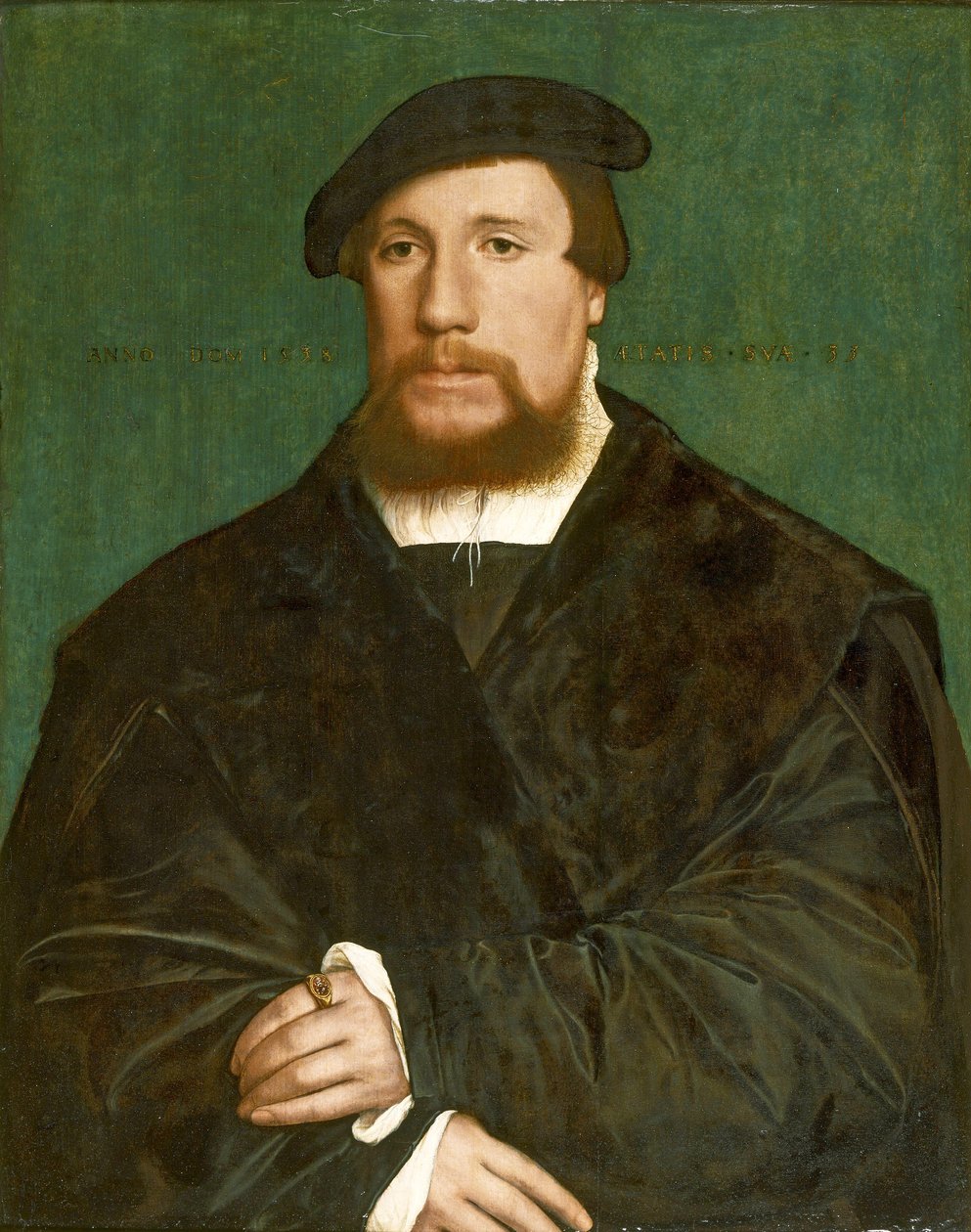 Portret kupca hanzeatyckiego, 1538 autorstwa Hans Holbein der Jüngere