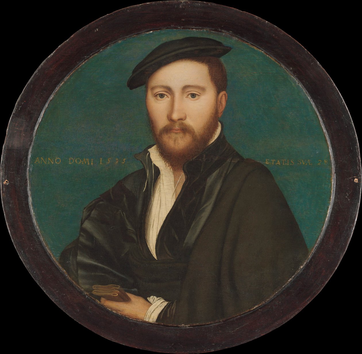 Portret mężczyzny, 1535 (olej i złoto na dębie) autorstwa Hans Holbein der Jüngere