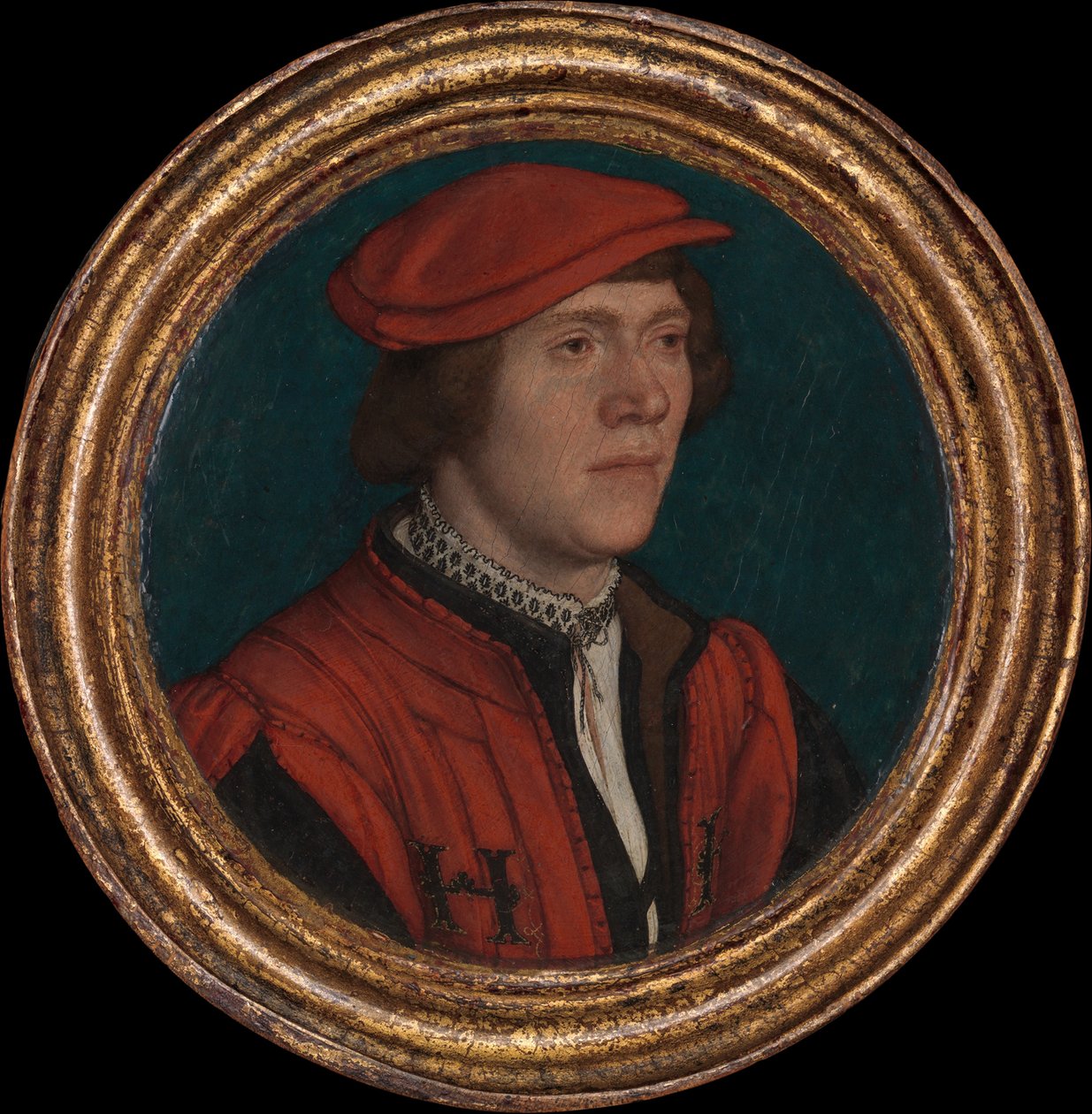 Portret mężczyzny w czerwonej czapce, 1532-35 autorstwa Hans Holbein der Jüngere