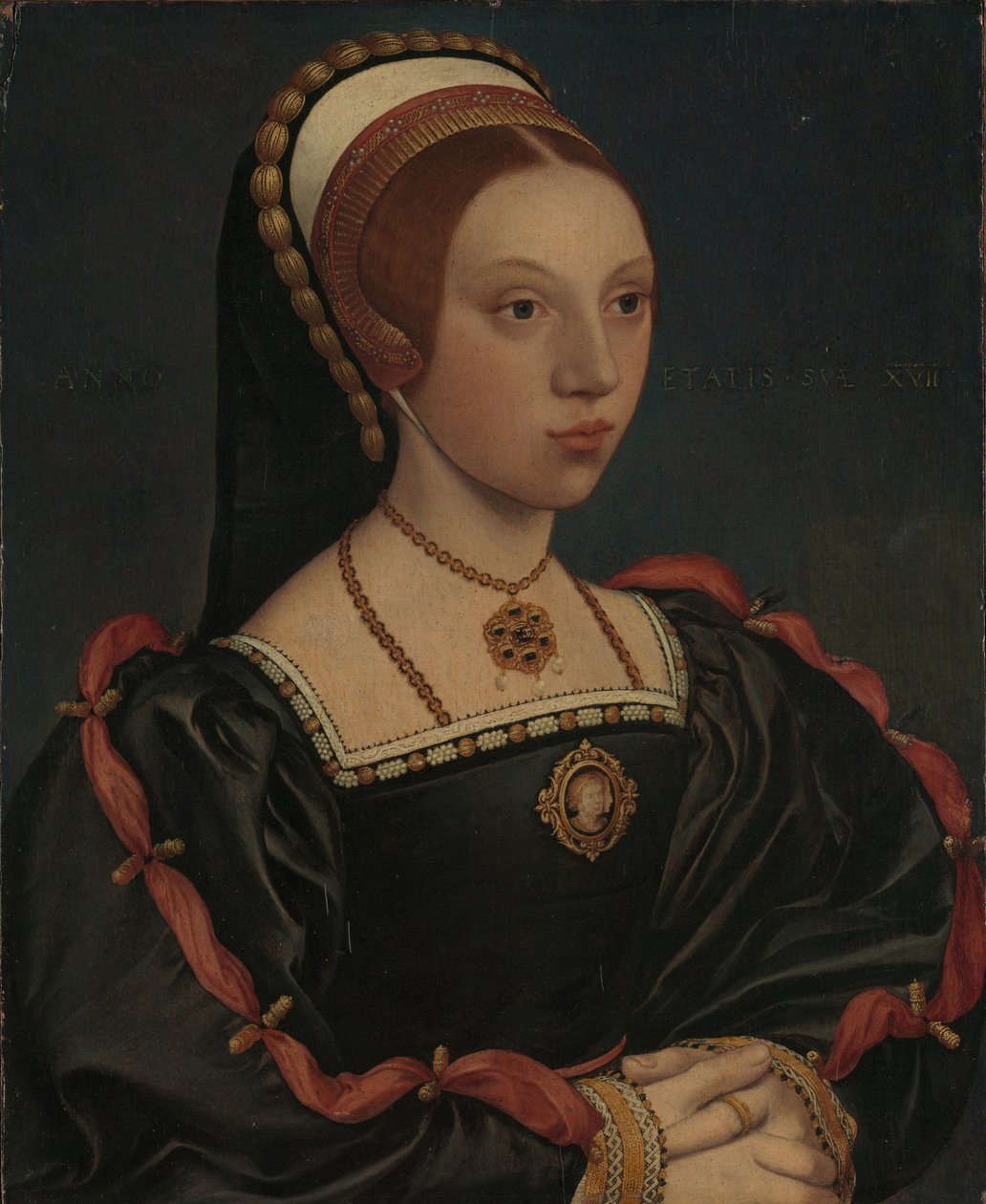 Portret młodej kobiety Katarzyna Howard, ca. 1540-1545 autorstwa Hans Holbein der Jüngere