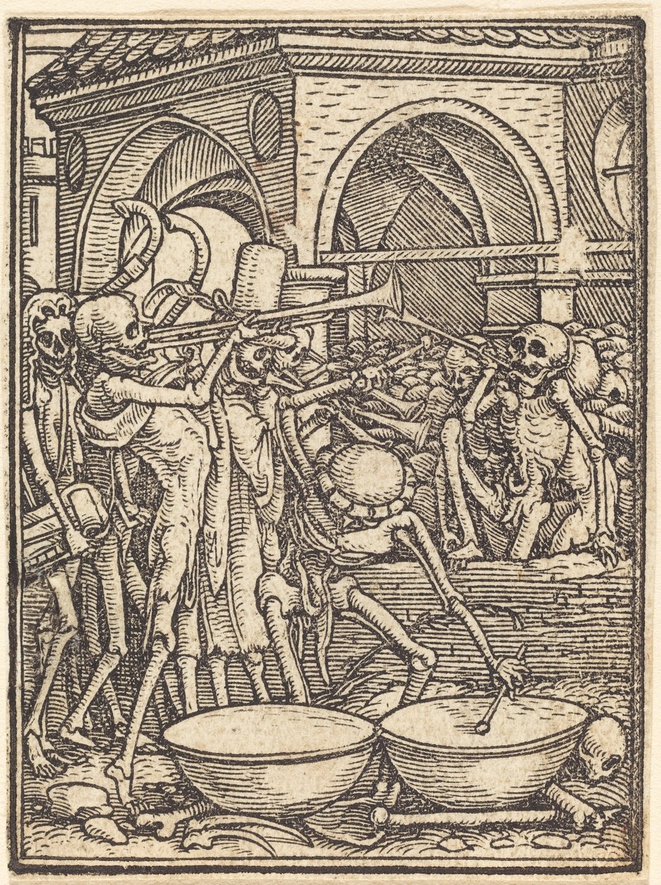 Szkielety tworzące muzykę autorstwa Hans Holbein the Younger