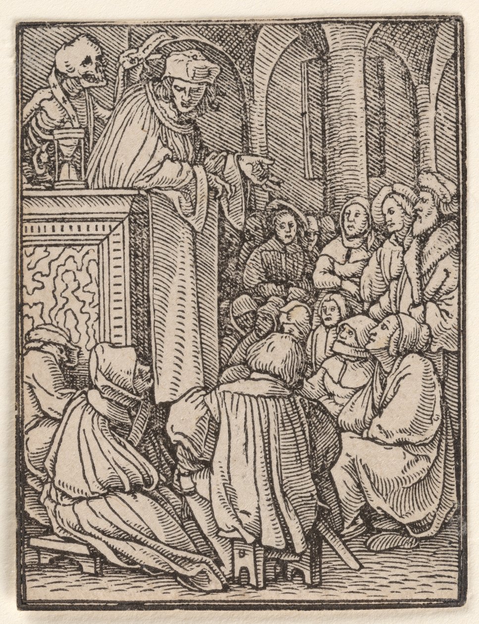 Duchowny, z cyklu Taniec śmierci autorstwa Hans Holbein the Younger