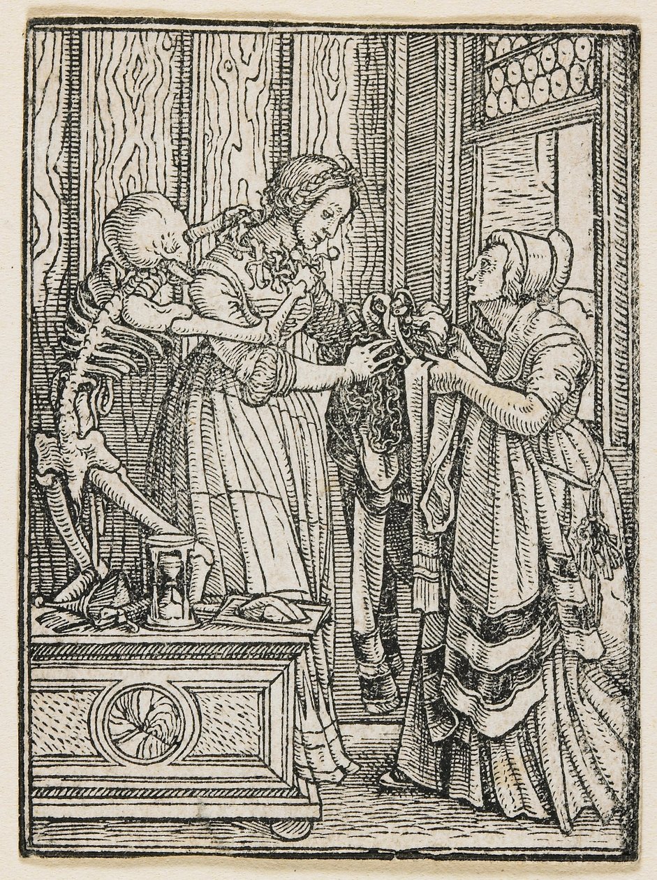 Hrabina z „Tańca śmierci” (Lyon), 1538 r. autorstwa Hans Holbein the Younger