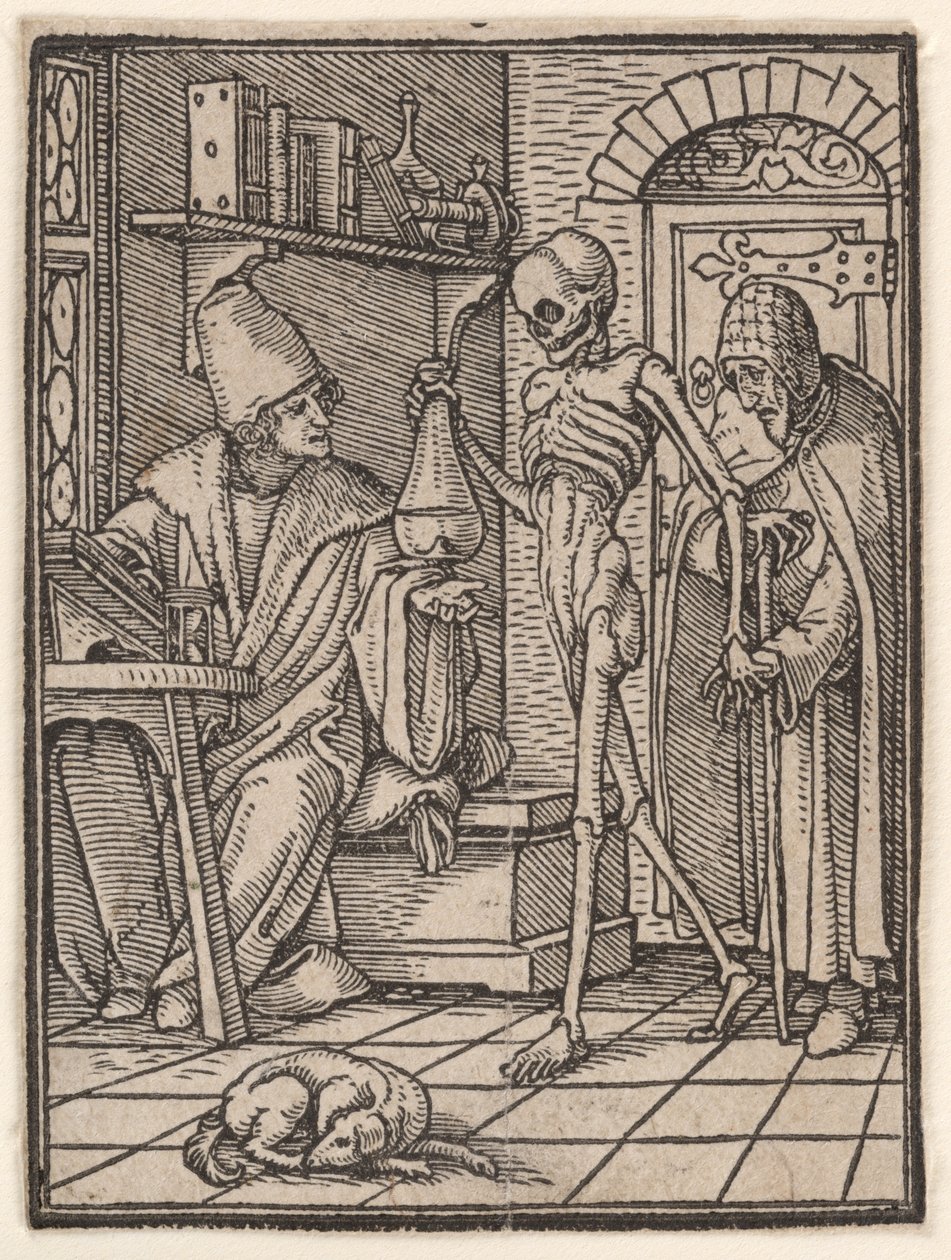 Doktor (lub lekarz), z "Tańca śmierci" autorstwa Hans Holbein the Younger