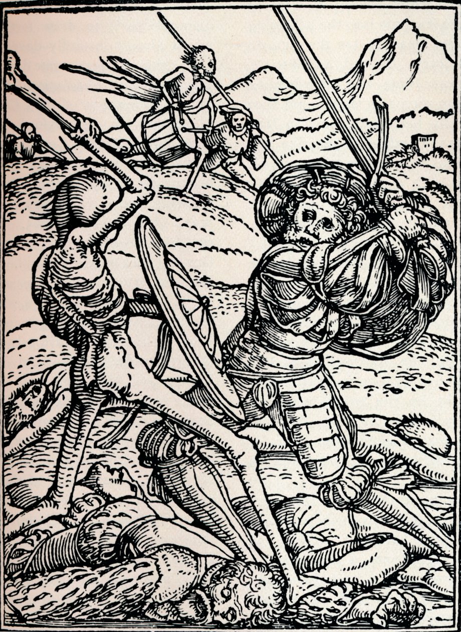 Rycerz i śmierć, 1538, 1917 autorstwa Hans Holbein der Jüngere
