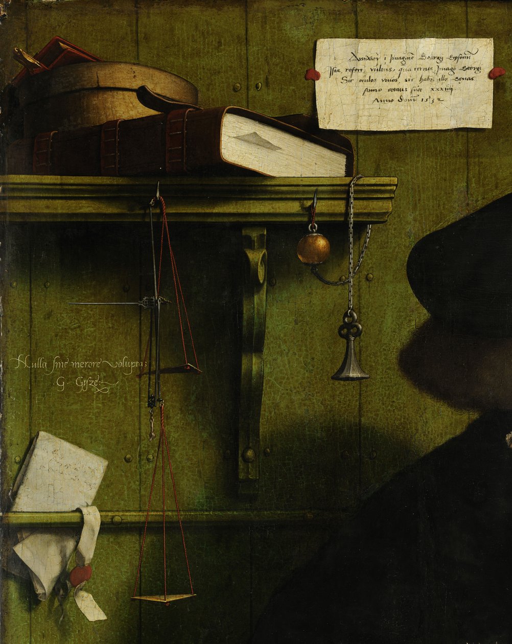 Kupiec Georg Gisze Detal, 1532 autorstwa Hans Holbein der Jüngere