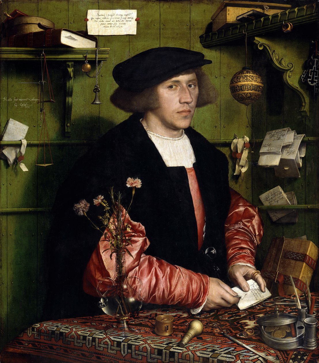 Kupiec Jerzy Gisze (1497-1562) autorstwa Hans Holbein the Younger