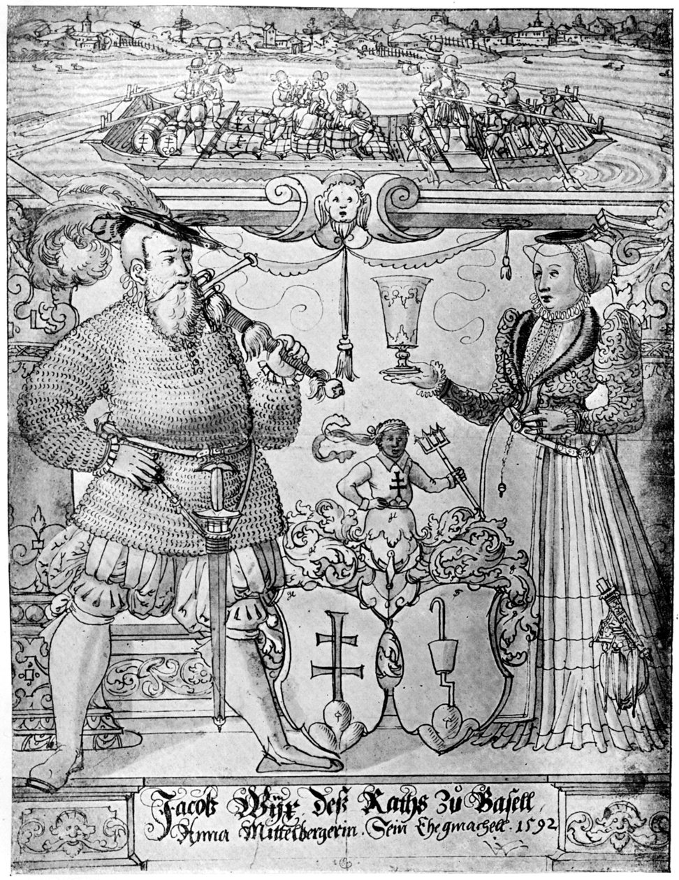 Jakub Wyx z Bazylei i jego żona Anna, 1592 1901 autorstwa Hans Jakob Plepp