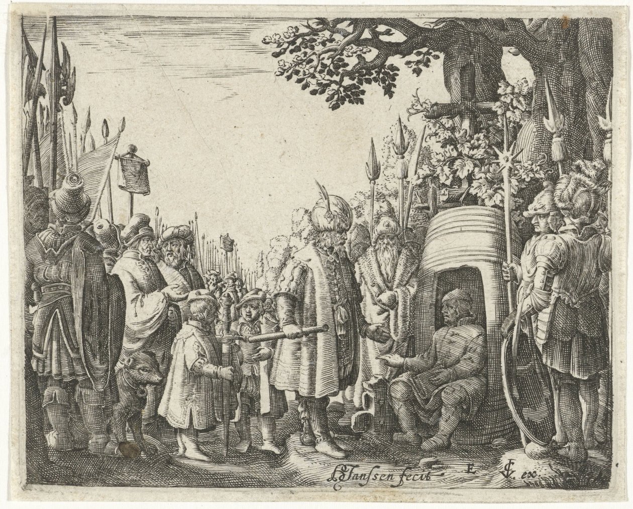 Aleksander Wielki i Diogenes autorstwa Hans Janssen