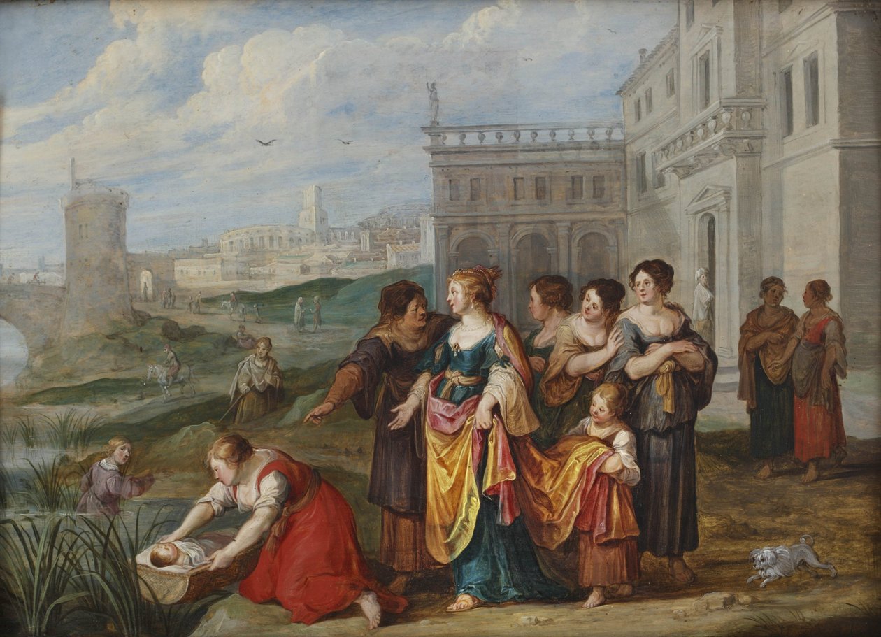 Odnalezienie Mojżesza autorstwa Hans Jordaens III