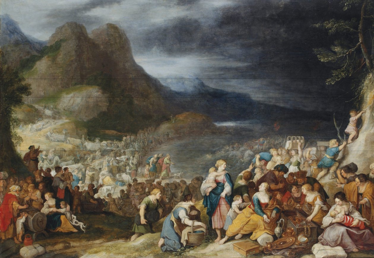 Przejście przez Morze Czerwone autorstwa Hans Jordaens III