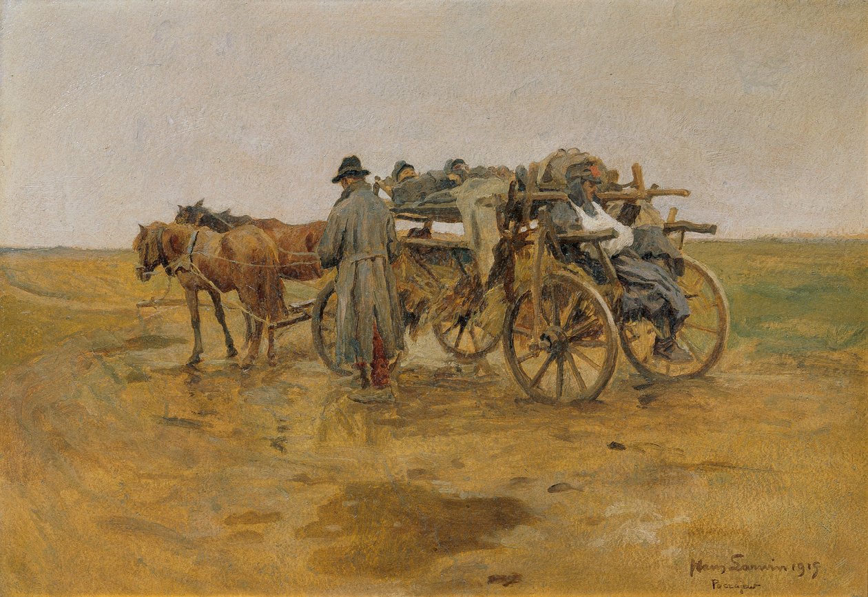 transport rannych autorstwa Hans Larwin