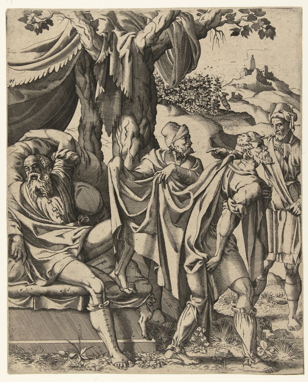 Pijaństwo Noego autorstwa Hans Liefrinck (I) (attributed to)