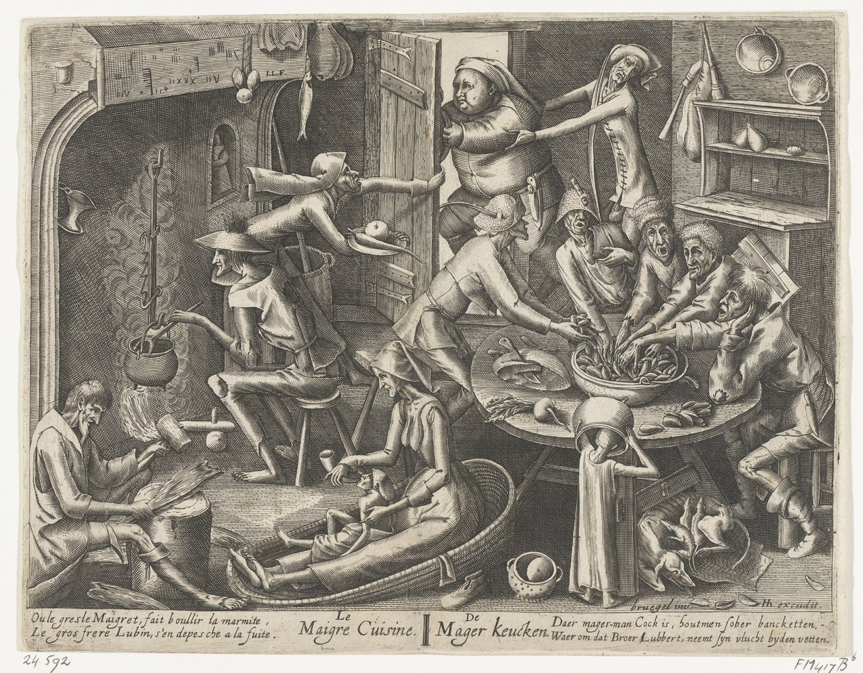 Chuda kuchnia Le Maigre Cuisine / Chudy Keucken (tytuł na obiekcie) autorstwa Hans Liefrinck (I)