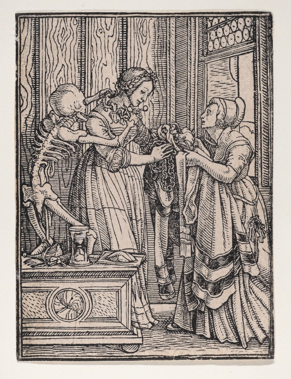 Hrabina z Tańca śmierci, ca. 1526, opublikowany 1538. autorstwa Hans Lützelburger
