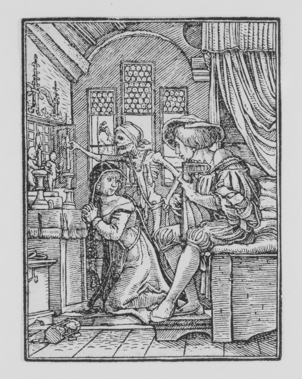 Zakonnica z Tańca śmierci, ca. 1526, opublikowany 1538. autorstwa Hans Lützelburger