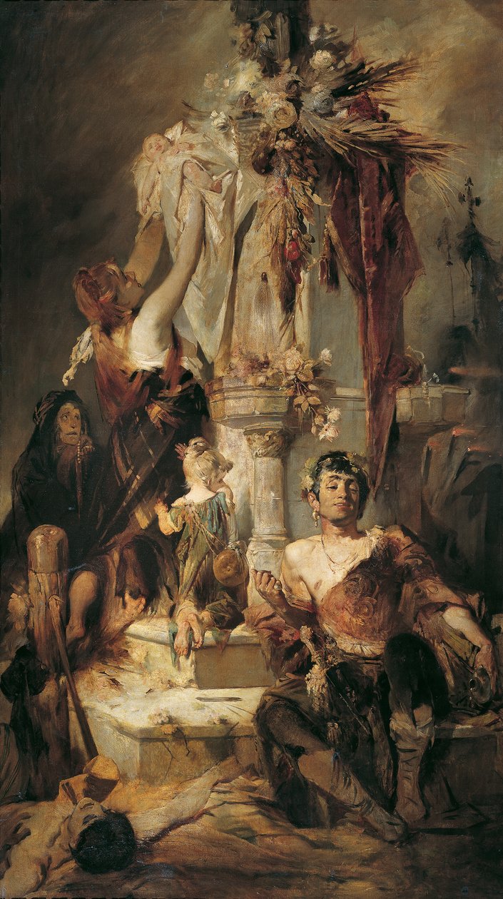 Starożytna scena ofiarna autorstwa Hans Makart