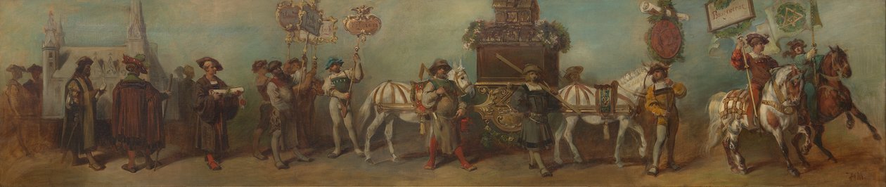 Projekt pochodu uroczystego z 1879 roku - Budownictwo autorstwa Hans Makart