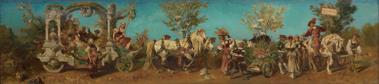 Projekt pochodu uroczystego 1879 - Ogrodnictwo autorstwa Hans Makart