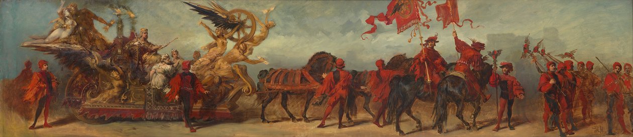 Projekt parady z 1879 roku – Kolejarze autorstwa Hans Makart