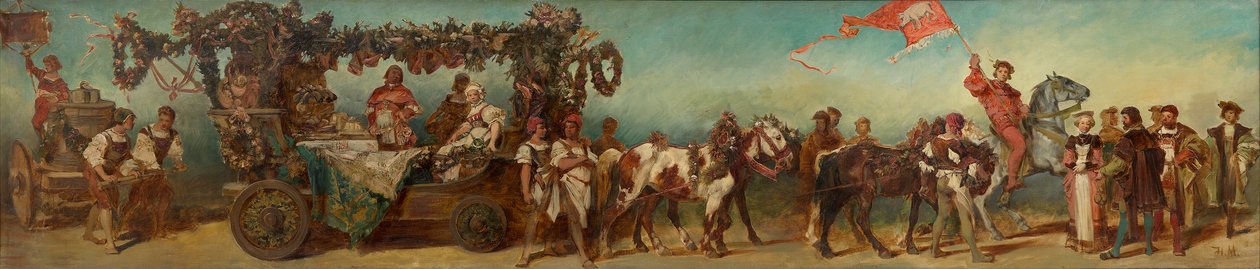 Projekt parady z 1879 roku – Wędzarze autorstwa Hans Makart