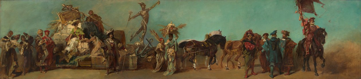 Projekt parady z 1879 roku – Spółdzielnia hurtowników autorstwa Hans Makart