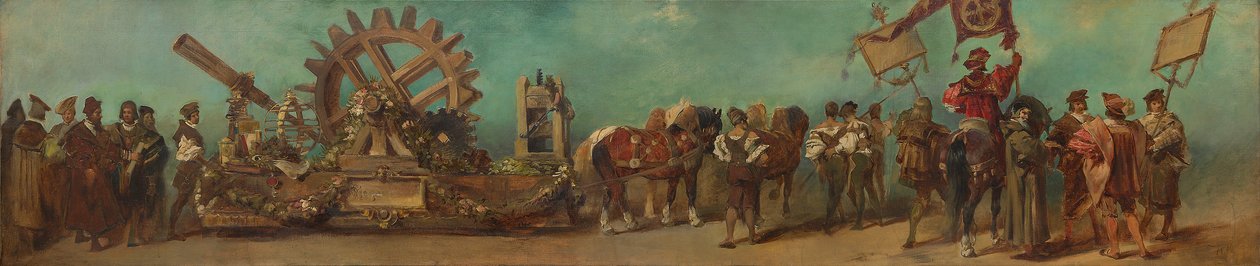 Projekt parady z 1879 roku – konstruktorzy maszyn i mechanicy autorstwa Hans Makart