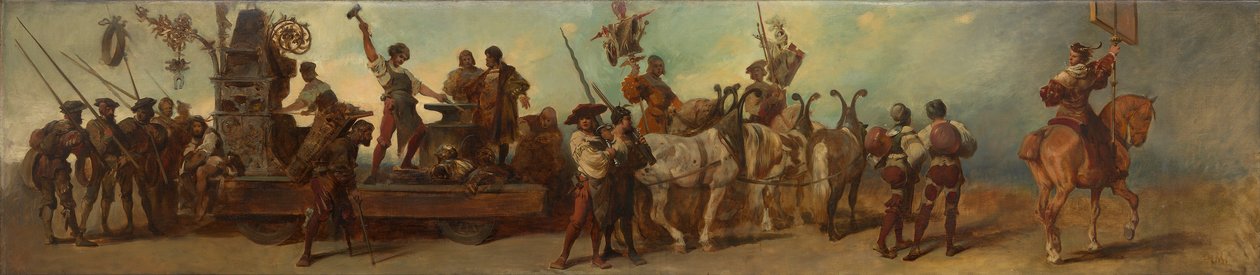 Projekt pochodu świątecznego z 1879 roku - Kuźnia autorstwa Hans Makart