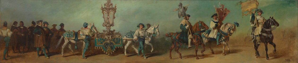 Projekt pochodu festiwalowego z 1879 roku - Blacharze autorstwa Hans Makart