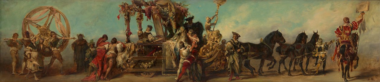 Projekt parady z 1879 roku – Przemysł tekstylny autorstwa Hans Makart