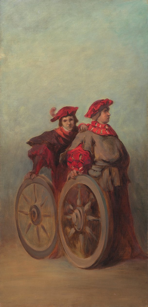 Projekt pochodu uroczystego z 1879 roku - Dwóch czeladników autorstwa Hans Makart