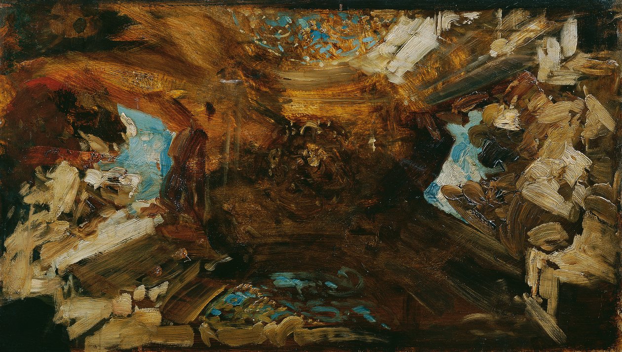 Kolorowy szkic sufitu „Cztery części świata” autorstwa Hans Makart