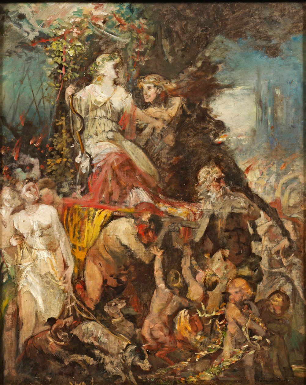 Hans Makart Triumfalna procesja Diany z Bachusem autorstwa Hans Makart