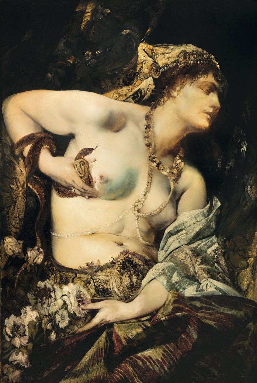 „La mort de Cleopatre” (Śmierć Kleopatry) Obraz Hansa Makarta (1840-1884) 1875 Kolekcja prywatna autorstwa Hans Makart