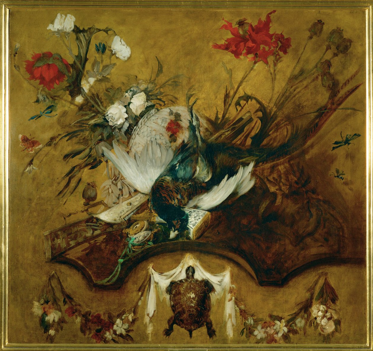 Duża myśliwska martwa natura ... (obraz na płótnie) autorstwa Hans Makart