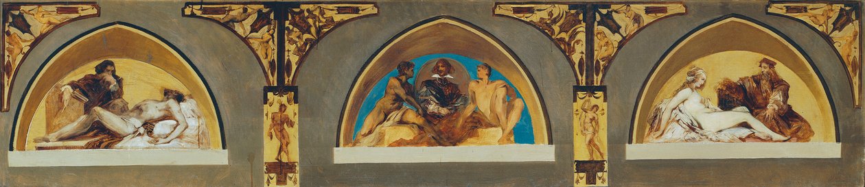 Murillo, Velazquez, Leonardo da Vinci autorstwa Hans Makart