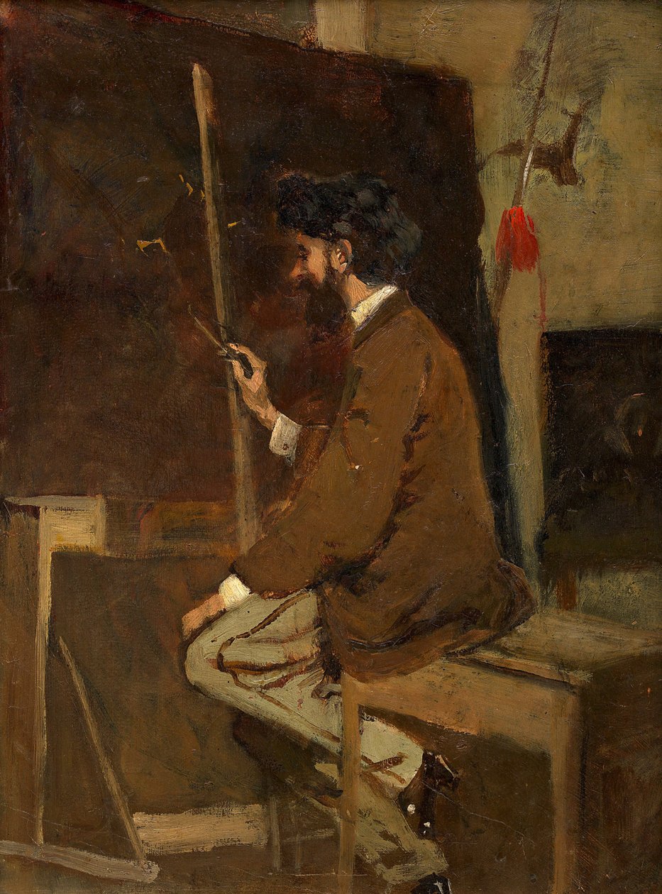 Autoportret przed sztalugą, przed 1868 r. autorstwa Hans Makart