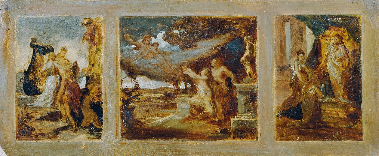 Szkic do tryptyku ze scenami mitologicznymi autorstwa Hans Makart