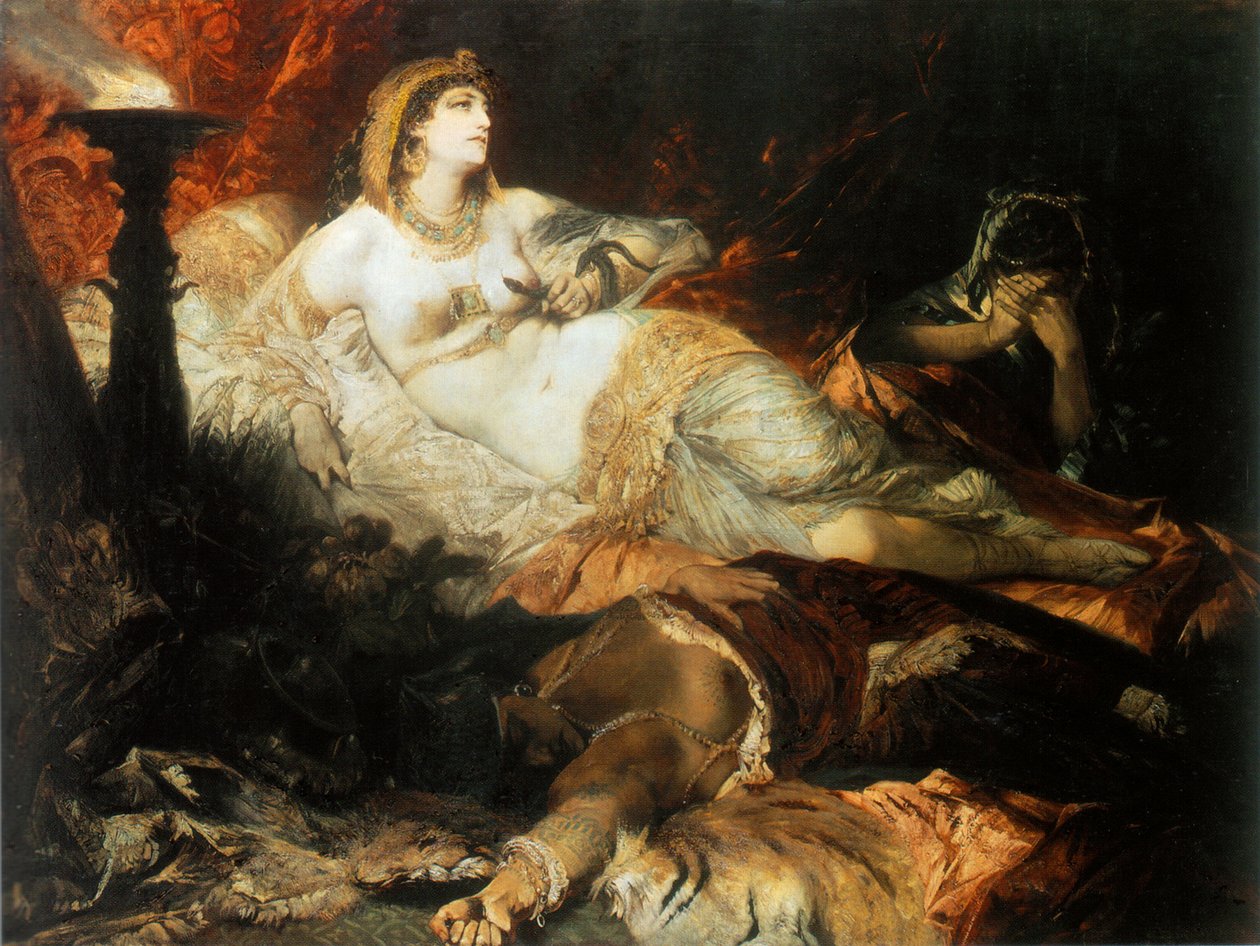 Śmierć Kleopatry, 1875. autorstwa Hans Makart