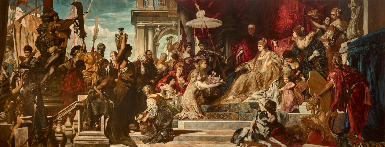 Venedig honoruje Caterinę Cornaro autorstwa Hans Makart